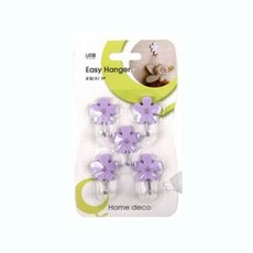 강력 접착 미니 꽃잎 행거 소 5P 미니행거 접착식후크, 1개, 상세페이지 참조