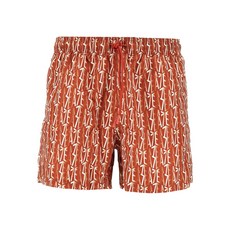 EA7엠포리오아르마니 EA7 로고 프린트 스윔 쇼츠, 오렌지계열