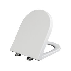 靜音 PP馬桶坐墊, 加厚緩降(不鏽鋼腳), 1個, 白色