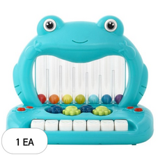 캐스비 맑은소리 개구리 팝핑볼 피아노 완구, 혼합색상, 1개