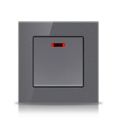 PSSRISE 86 유럽 영국 20A 45A 고전력 벽 스위치 유리 패널 온수기 조명 에어컨 용 ON OFF 로커, Gray