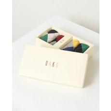 [백화점 홈쇼핑 정품] 닥스 DAKS ACC [남성발목4족] 체크배색 면혼방 발목 4족세트 DBSS5F901