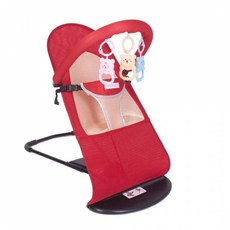 흔들의자 접이식 흔들침대 흔들요람 신생아흔들침대, 레드 더블 메쉬+사계절 공용