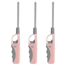 고급 다용도 가스 점화기 - 3개, 핑크