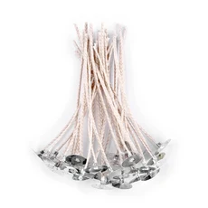 6-20cm 캔들 Wicks 낮은 연기 Pre-Waxed Diy 캔들 Pre-Waxed Wicks 만들기 간장 왁스 등유 면화 왁스 라인 액세서리 도구, [04] 12cm-30pcs, 1개