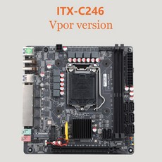 VPRO SATA 기가비트 LAN NAS 5G 슬롯 마더보드 X16 C246 2100 2200 I226 I219 지원 DDR4 PCIE, 없음, 없음