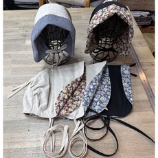 (완제품)퀼트스토리 여성 린넨 보넷모자, 1개