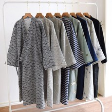 일본 호텔 가운 남성 호텔 샤워가운 대형 기모노 잠옷 여름 가을 유카타 온천가운