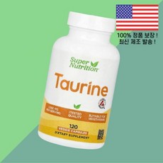 슈퍼 뉴트리션 타우린 아미노산 식물성 베지캡슐 120정 500mg Super Nutrition Taurine 120 Veggie Capsules per Capsule