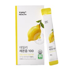 팁스헬시 데일리 유기농 레몬즙 레몬수 스틱 레몬 착즙액, 20g, 10개