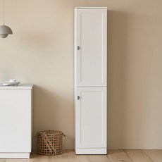 킨포 화이트 심플 키큰 주방수납장 400 루체 실버손잡이, 킨포 심플 키큰장 400_루체 실버손잡이