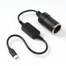 EVERYBAO C to 시거잭 변환 케이블 30cm 전압표시 차량용품사용 자동차용품