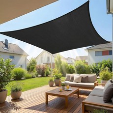 JenGuFun Sun Shade Cloth 10x13 Ft Rectangle Black UV Block Canopy for Patio Yard Deck Poolsi, JenGuFun Sun Shade Cloth, 10x1