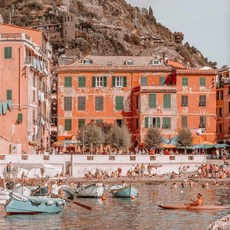 풍경 지중해 그리스 베고니아 올리브 나무 포스터 그림 벽 예술 홈 장식, 21. 12