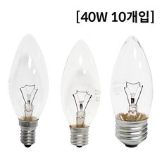 일광 촛대구 투명 40w 10개입, 1개