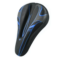 1개 3D MTB 안장 자전거 시트 커버 남녀 공용 MTB 로드 바이크 자전거 제품 액세서리 카본 자전거 부품, [02] blue, 파란