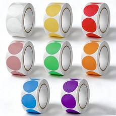 원형 컬러 스티커 2.5cm 대용량 학생 꾸미기 라벨