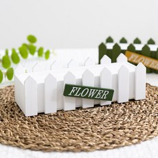 플라워 울타리 (스티로폼포함) 22x7cm (2컬러) 조화 인테리어 꽃꽂이 장식 소품, 화이트