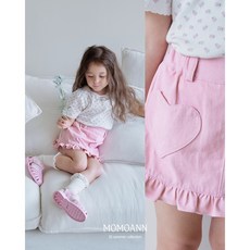 모모앤 프릴 하트 치마 속바지 러블리 여아 여름 등원룩 데일리