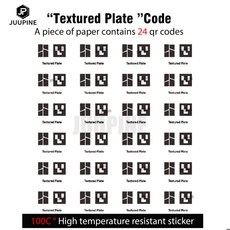 Bambu lab 빌드 플레이트 QR 코드 교체 Bambulabs X1C 타사 빌드 플레이트 용 Bambulab QR 코드 스티커, [00] Textured Plate QR