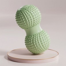 肯派 筋膜按摩組 足底按摩球 瑜珈球 花生球 刺蝟球 高硬度深層肌肉放鬆按摩器, 綠色, 1個