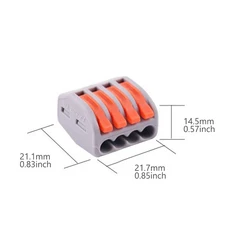 30/100pcs 와이어 커넥터 전기 스트립 미니 케이지 스프링 범용 컴팩트 빠른 배선 도체 푸시 인 터미널, 01 30 PCS, 03 214