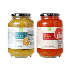 초록원 제주청귤차 2kg +꿀자몽차 2kg (대용량), 1개, 1개입
