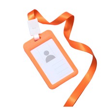 키미블랑 목걸이 방수 명찰 케이스, 10개, 오렌지