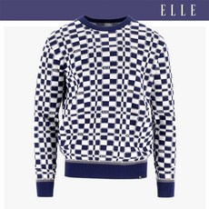 엘르골프 전판 자가드 라운드 남성 스웨터 6L13301CJDH5344397