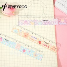 小青蛙 15公分 可愛動物透明塑膠直尺, 1個, 2059