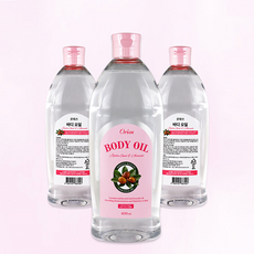 오릭스(Oriox) 바디오일 호호바오일 함유 업소용 전신용 아로마오일 대용량 베이비 마사지오일, 3개, 600ml