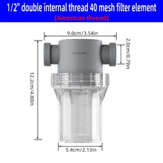 NPT 스레드 304 스틸 필터 스크린 80 메쉬 프리 1/2 인치 수 파이프, 04 NPT F 0.5in 40 mesh