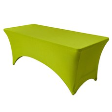 스트레치 식탁보 사각형 웨딩 연회 호텔 파티용 방수 폴리에스터 테이블 커버 다양한 사이즈 호환, 1pcs, 244x76x76cm 8FT, Grass green