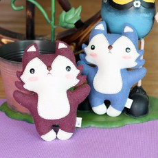 순진여우 퐁퐁 펠트 양말인형 삭스돌 교구 펠트diy, 스카이, 1개