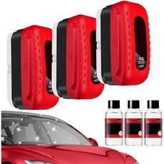 자동차 유리 오일 필름 클리너 앞유리용 소수성 코팅으로 선명도와 가시성이 향상됨 범용 제거 비안개 청소 물티슈 모든 차량용 브러시 1세트, 3 Set