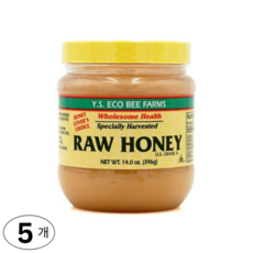 Y.S. 에코 비 팜스 로우 허니, 396g, 5개