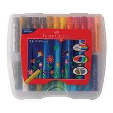 輝柏 Faber-Castell 德國製 粗芯粉蠟筆 油性 25色 兒童安全無毒, 1個