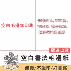 五龍牌 紙 書法 空白毛邊紙 100張/包 書法用紙 9K 滑面/毛面可選, 1個