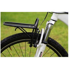 一分鐘快拆耐重型單車貨架，鋁合金材質，三點全快拆設計，通用款後貨架，附反光片，適用多種自行車, 1個, 只買 鋁合金V柱前貨架, 黑色