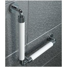 L型扶手CF102時尚簡約歐式風格，浴室防滑安全扶手，長者孕婦助力扶手, CF-102-2櫸木實木(白漆), 1個