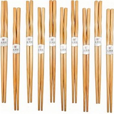 Bamboo Noodles 주방 요리 프라이팬 젓가락 33cm(13인치) 길이 재사용 가능한 2쌍 세트 친환경 제품 LANHUTHS_155126, 대나무_155126, 트위스트 젓가락