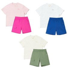 아이더 여름 시즌 키즈 2PCS SET! 3가지 색상의 BUDDY 버디 UNI 반팔 티바지 세트 JUM24M01 EHA102 DCF244