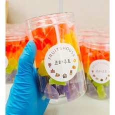 수제 코하쿠토 쿠하쿠토 4가지맛 혼합 쿠하쿠토 보석 젤리, 1개