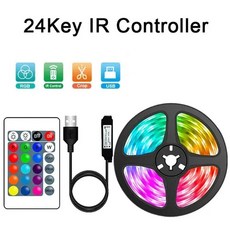 와이파이 5050 RGB 블루투스 LED 스트립 조명 1m 30m 5V USB TV 백라이트 방 장식 테이프 다이오드 리본, IR controller, 0.5m, 1개