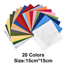 10 ~ 40Pcs 부직포 바느질 펠트 패브릭 패치 워크 천으로 Scrapbooking 인형 봉제 공예 DIY 공예 홈 인테리어, 15cmx15cm 20개