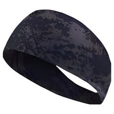 運動吸汗止汗頭帶髮帶 - 男女通用運動髮帶/頭巾/頭帶【YD0011】, 塗鴉黑, 1個