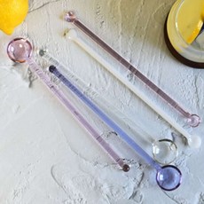 내열 유리머들러스틱 칵테일 하이볼 롱티스푼, 내열머들러(블루), 1개