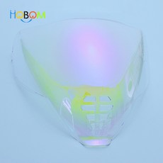 颱風騎士 適用icon鬼面盔airflite日夜通用電鍍鏡片 透明幻彩極光高透光鏡片, 極光紫, 1個