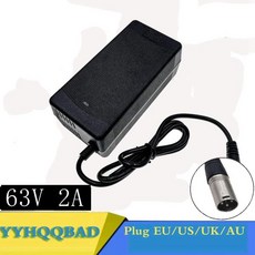 XLRM 커넥터가 있는 15S 리튬 이온 배터리 팩용 63V 2A 충전기, 01 영국