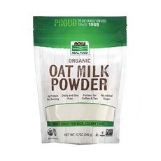 나우 푸드 Real Food 유기농 귀리 우유 분말 340g(12oz), 340g